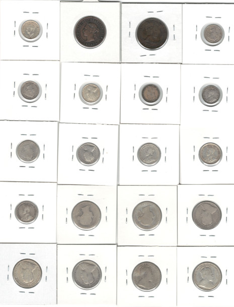 Canada: Coin  Collection  Bulk Lot  Includes Silver  (20 Pieces)  *See Photos*