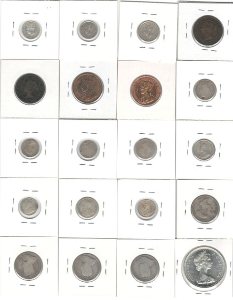 Canada:  Coin Collection  Bulk Lot  Includes Silver  (20 Pieces)  *See Photos*