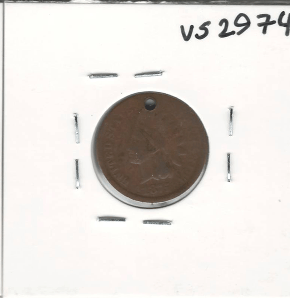 United States: 1875 Indian Head Cent Love Token, "Mary"