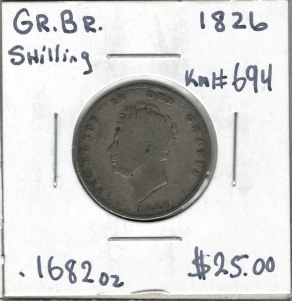 Great Britain: 1826 Shilling #2