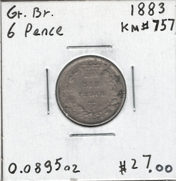 Great Britain: 1883 6 Pence #4