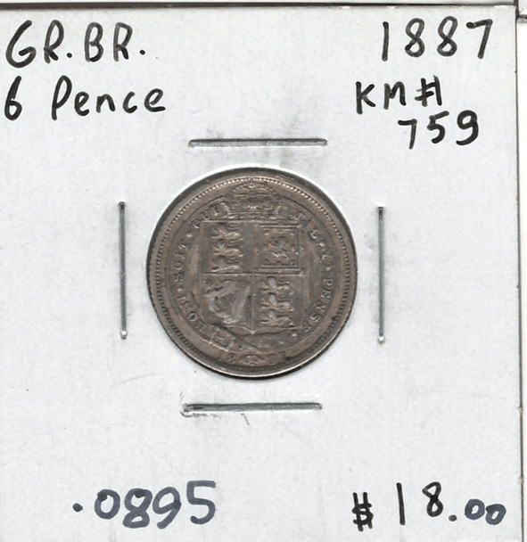 Great Britain: 1887 6 Pence #7