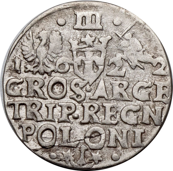 Poland: 1622 Krakow 3 Grosze, Zygmunt  III Waza