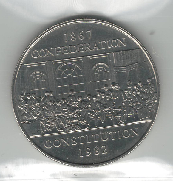 Canada: 1982 Nickel Dollar Constitution ICCS MS65