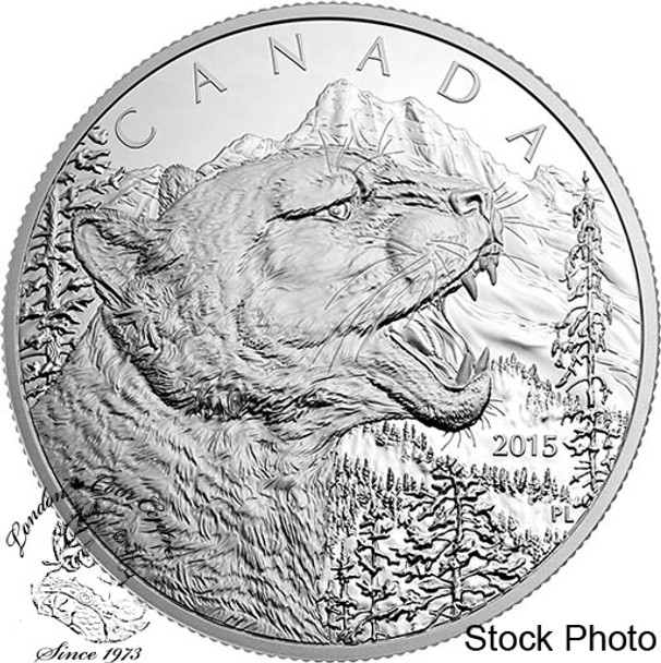 Canada: 2015 $125 Growling Cougar Silver Coin