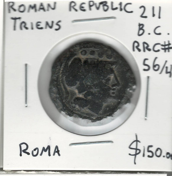 Roman: 211 BC Triens Roma