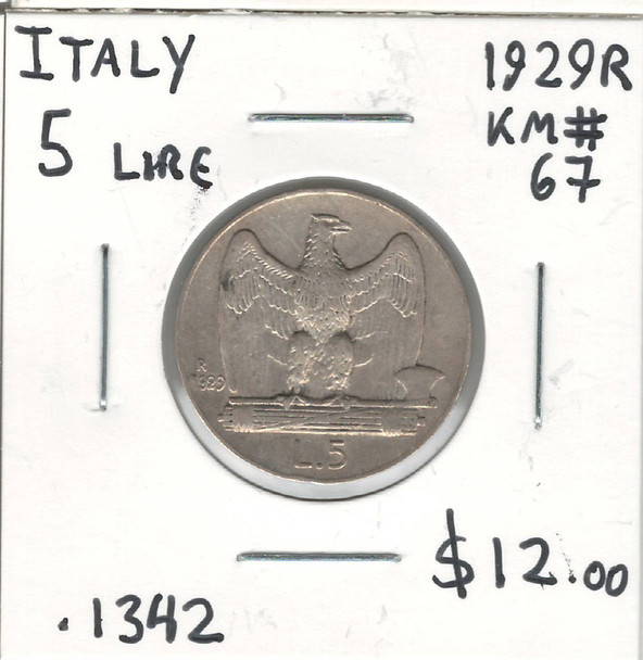 Italy: 1929R 5 Lire