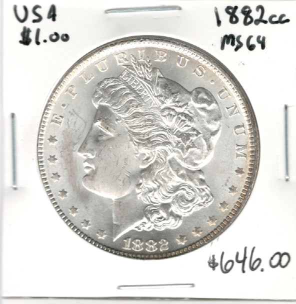 United States: 1882CC Morgan Dollar MS64