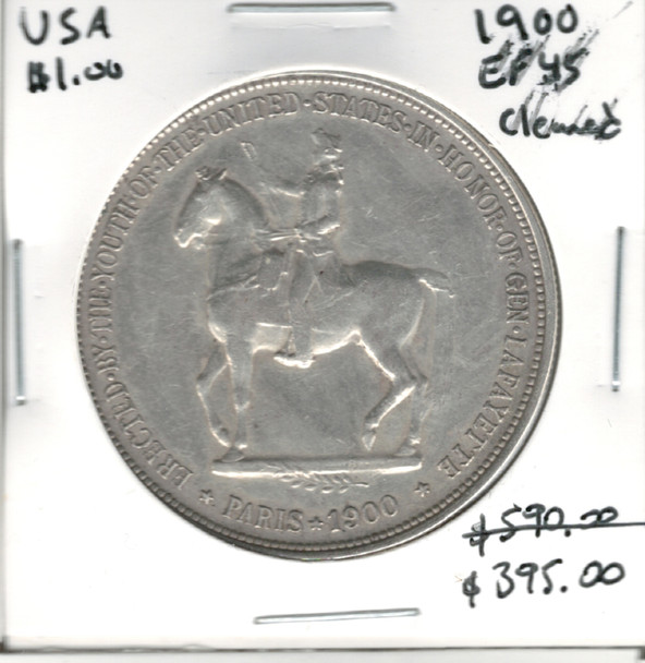 United States: 1900 Lafayette Dollar EF45 Cleaned