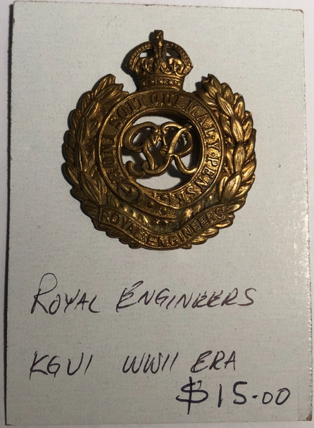 Great Britain: WWII Era Royal Engineers Cap Badge