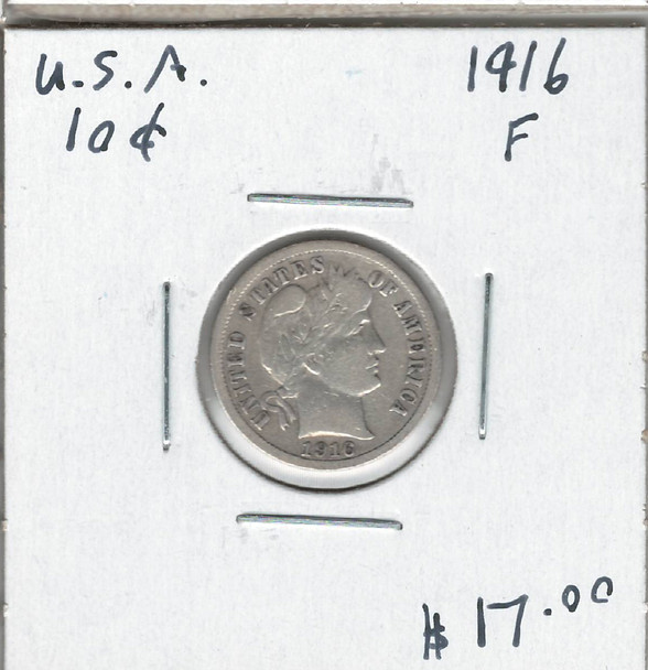 United States: 1916 10 Cent F12
