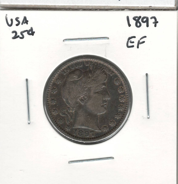 United States: 1897 25 Cent EF