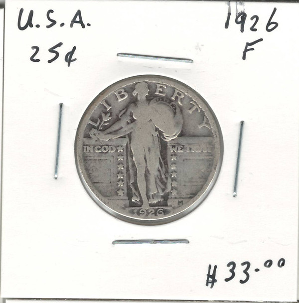 United States: 1926 25 Cent F12