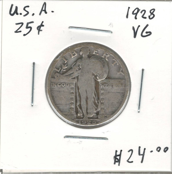 United States: 1928  25 Cent  VG