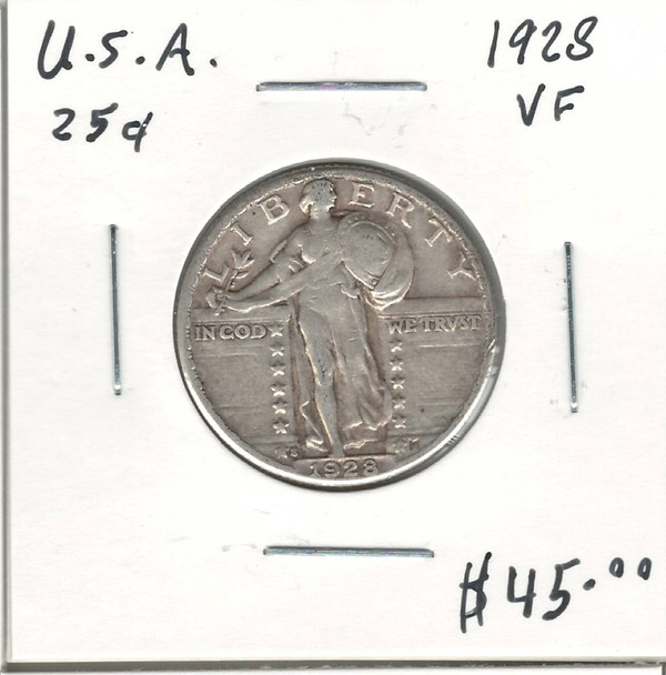 United States: 1928 25 Cent VF
