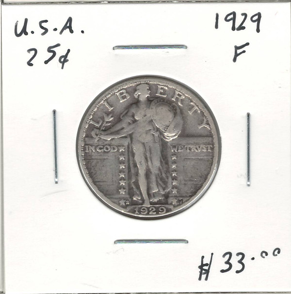 United States: 1929  25 Cent F12