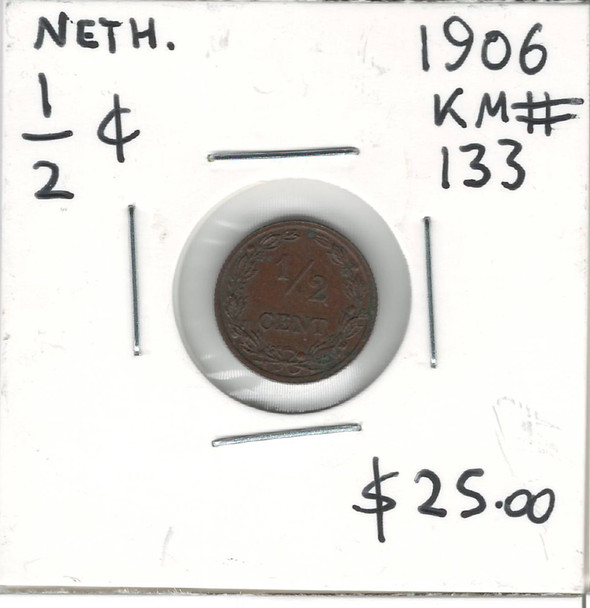 Netherlands: 1906 1/2 Cent