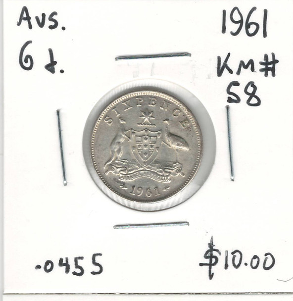 Australia:  1961 6 Pence