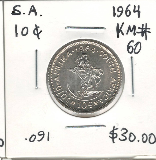 South Africa: 1964 10 Cent