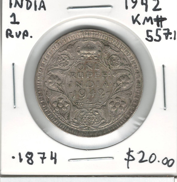 India:  1942 1 Rupee