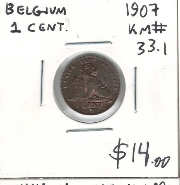 Belgium: 1907 1 Cent