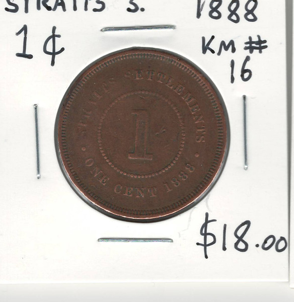 Straits Settlements:  1888 1 Cent