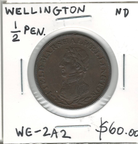 Wellington: ND 1/2 Penny WE-2A2
