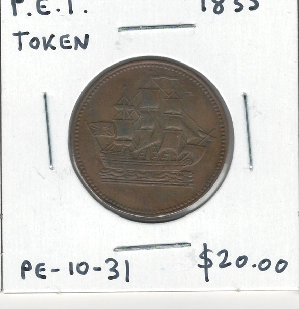 Prince Edward Island: 1835 Ships Colonies and Commerce Token PE-10-31