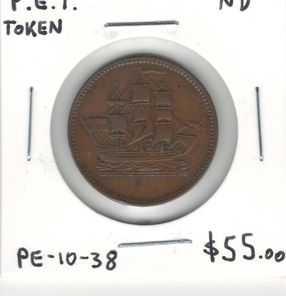Prince Edward Island: ND Ships Colonies and Commerce Token PE-10-38