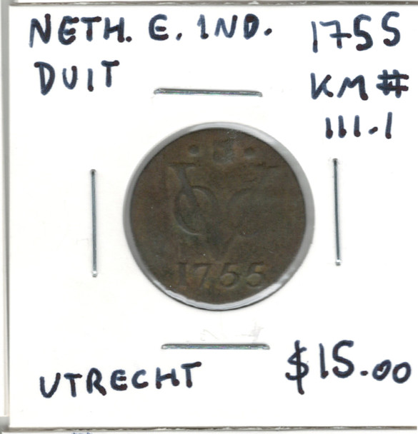 Netherlands East Indies: 1755 Duit Utrecht