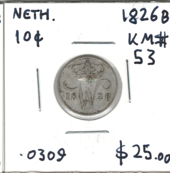 Netherlands: 1826B 10 Cent