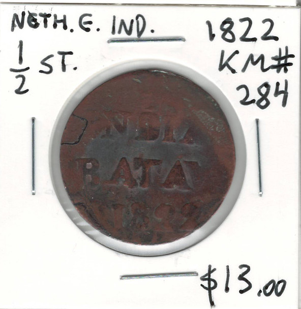 Netherlands East Indies: 1822 1/2 Stuiver