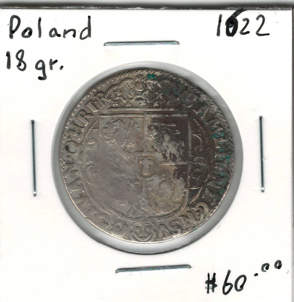 Poland: 1622 18 Groszy Zygmunt III Waza