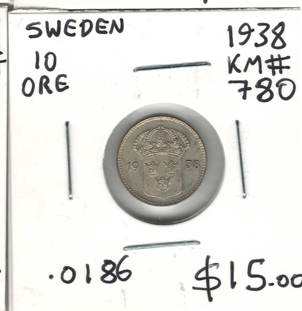 Sweden: 1938 10 Ore