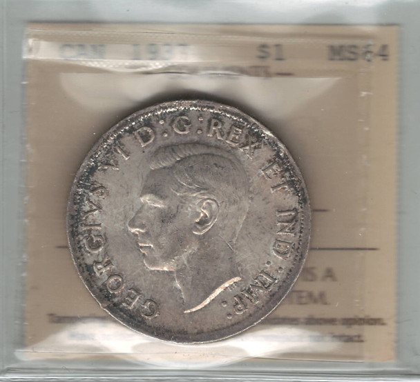 Canada: 1937 $1 ICCS  MS64