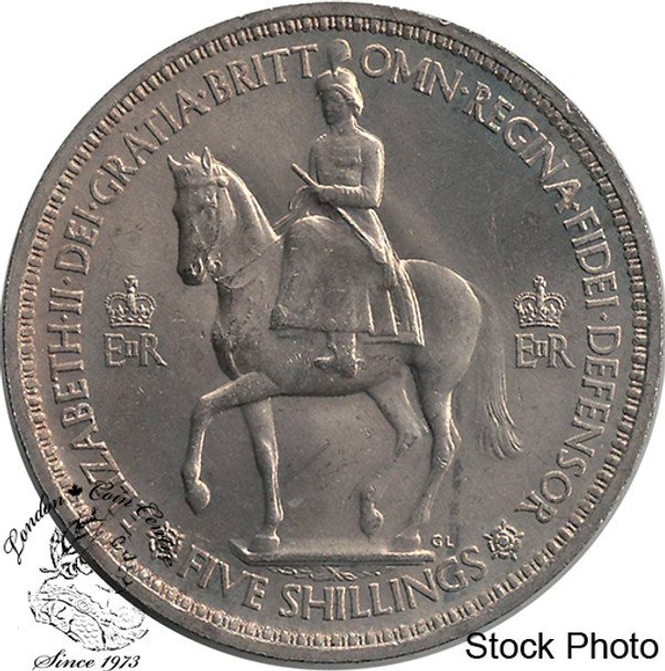 Great Britain: 1953 5 Shillings Coronation Queen Elizabeth II Crown