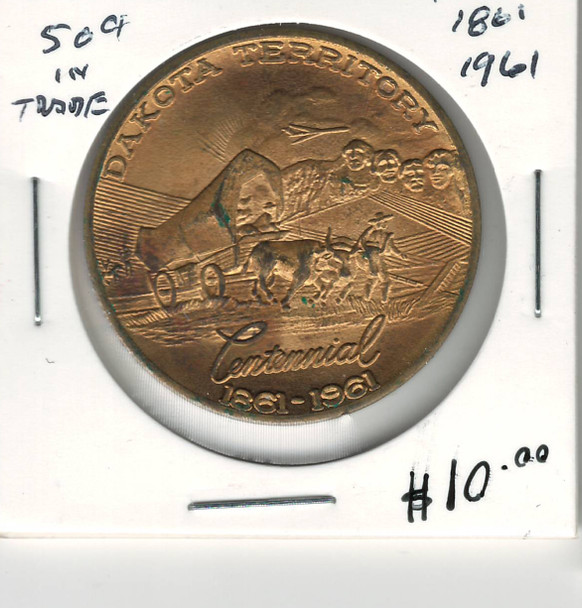 Dakota Territory 1861 - 1961 50 Cents in Trade