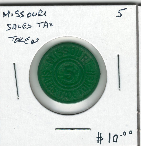 Missouri Sales Tax Token 5 Cent