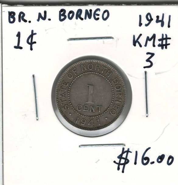 British North Borneo: 1941 1 Cent