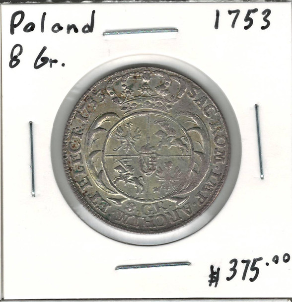 Poland: 1753 8 Groszy