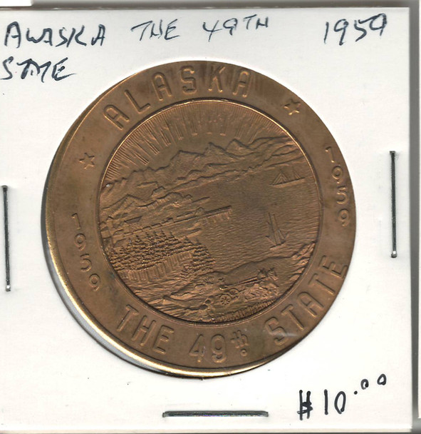 Alaska The 49th State Token  1959