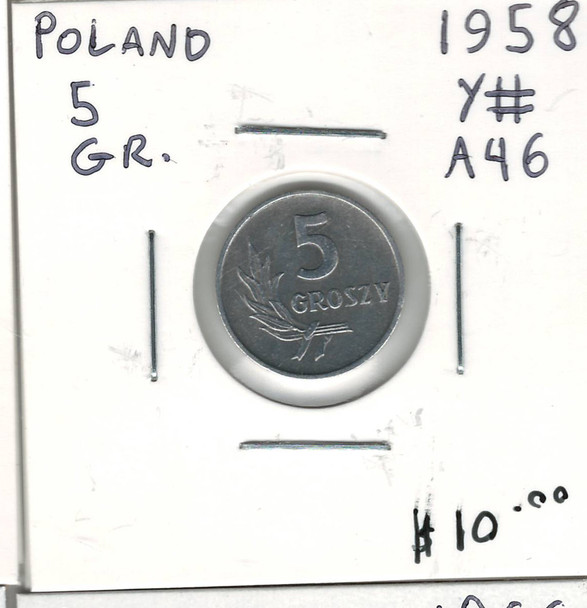 Poland: 1958 5 Groszy