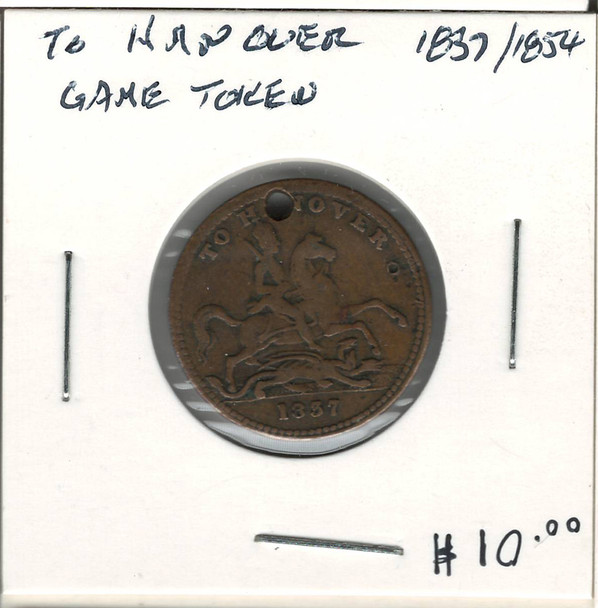 To Hanover Game Token 1837/1854