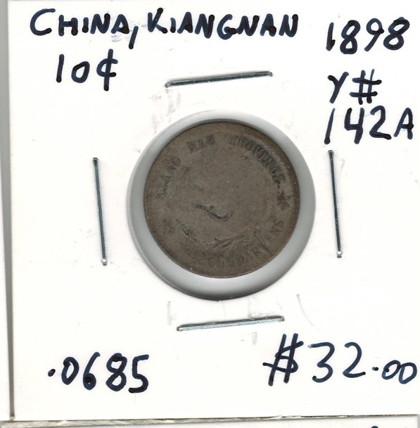 China: Kiangnan: 1898 10  Cent
