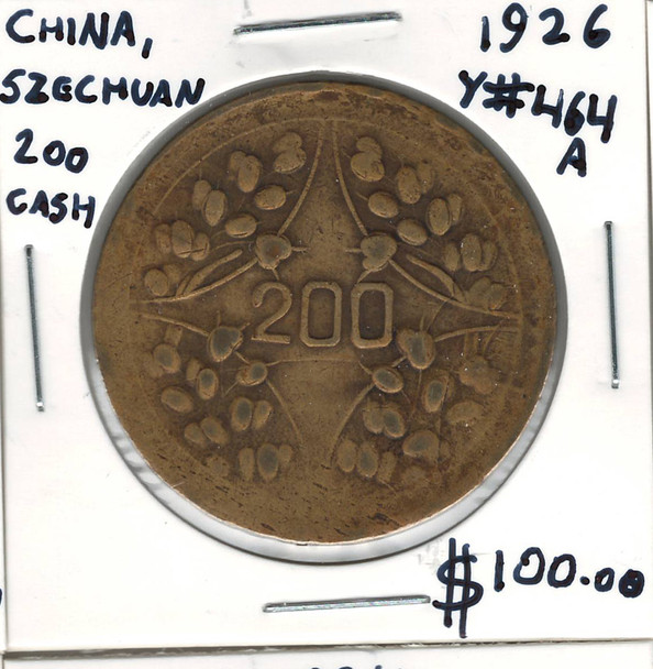 China: Szechuan: 1926 200 Cash