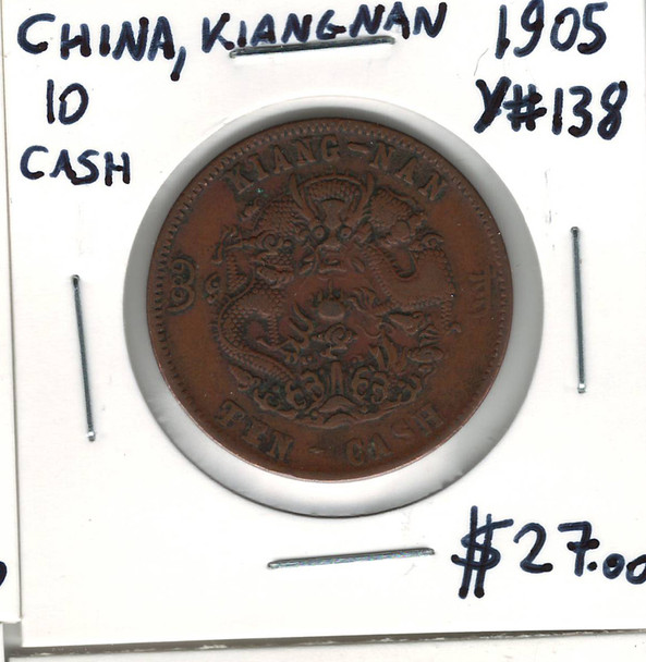 China: Kiangnan: 1905  10 Cash