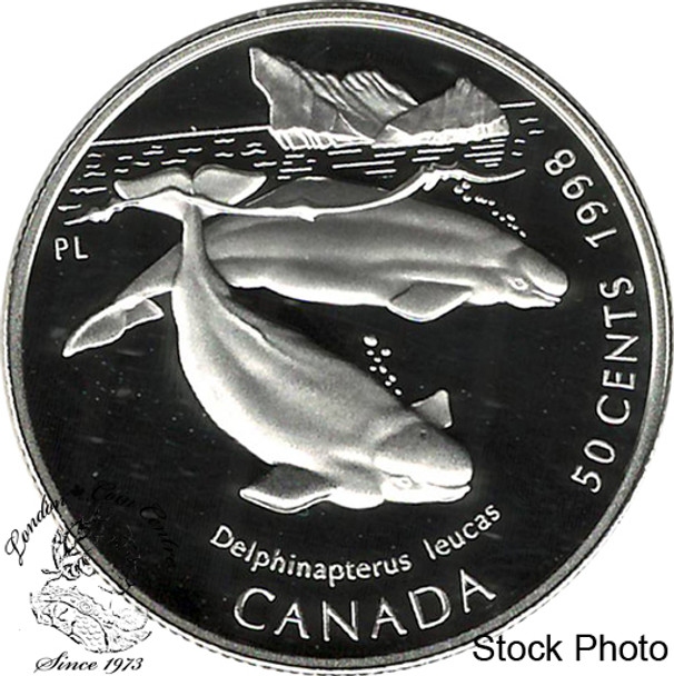 Canada: 1998 50 Cents Beluga Whales Silver Coin