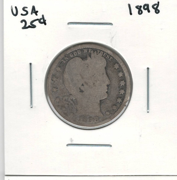 United States: 1898 25 Cent G4