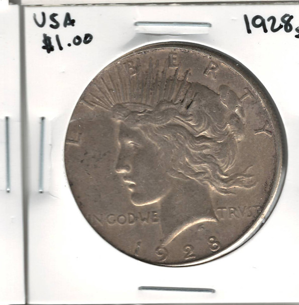 United States: 1928s Peace Dollar EF