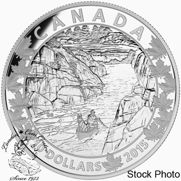 Canada: 2015 $10 Canoe Across Canada: Exquisite Ending Silver Coin